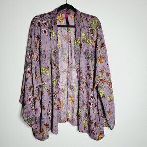 Pure Energy Womens Open Front Blouse Plus Size 4X‎ Flare Sleeve Lightweight